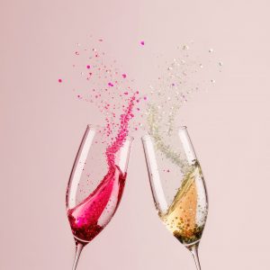 Birthday breakfast with sparkling wine